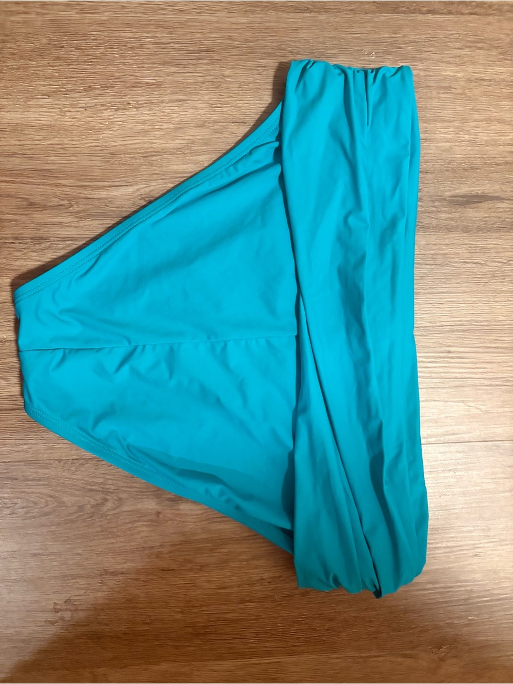 La Blanca Island Goddess Fold-Over Bikini Bottoms Turquoise size 16